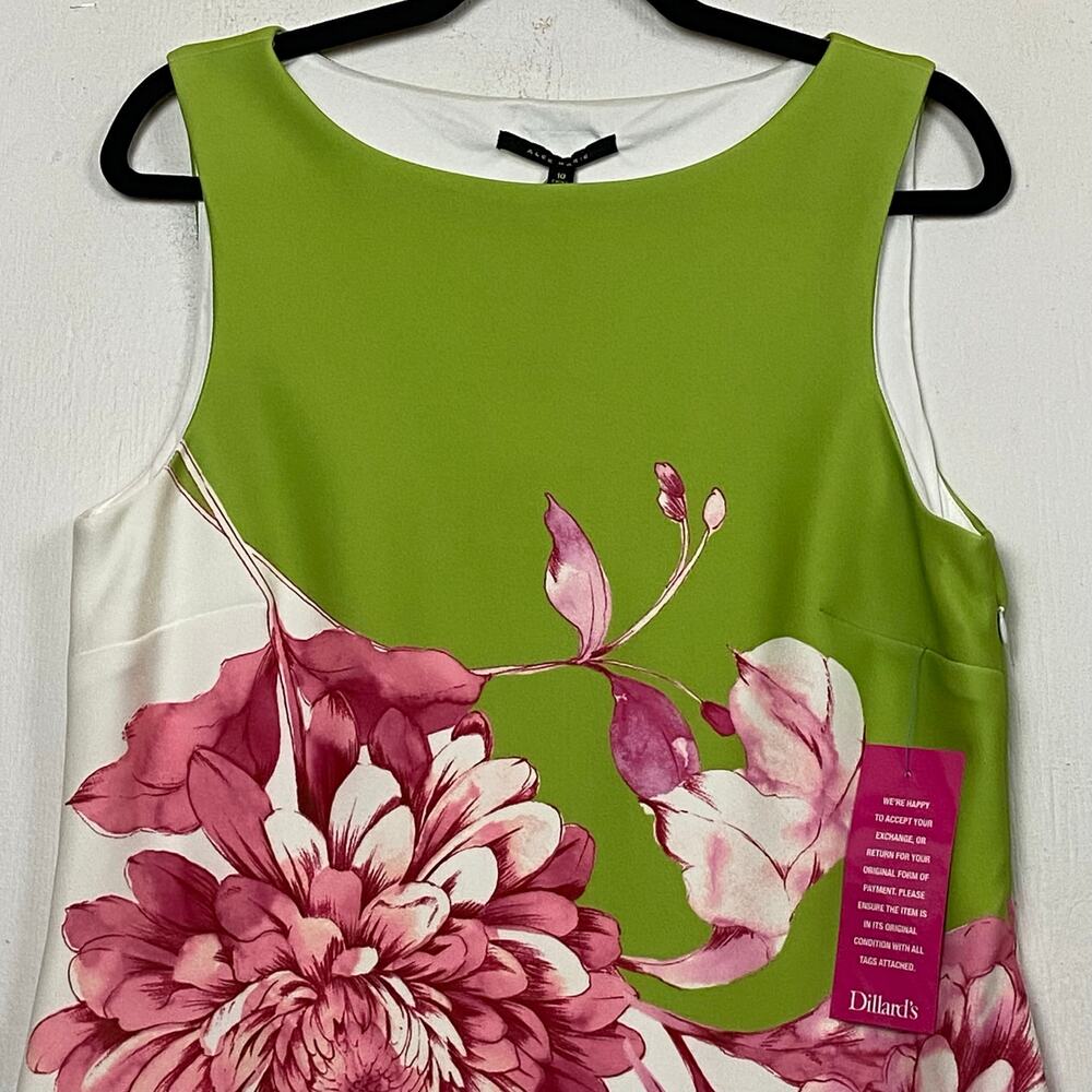 Alex Marie Green, Pink and Cream Floral Sheath Dress - Picture 3 of 12